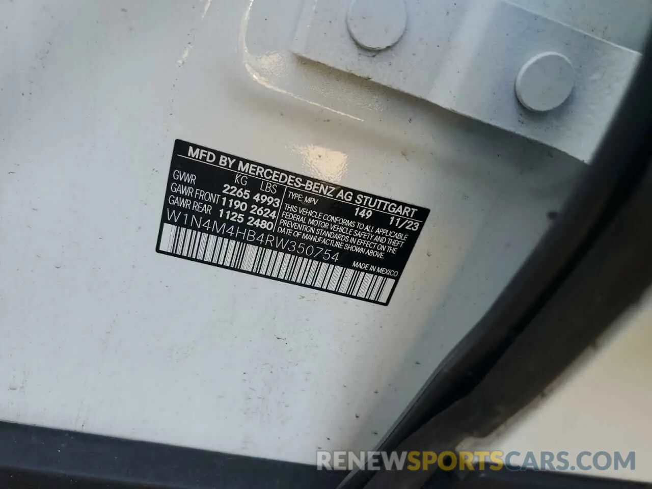 12 Photograph of a damaged car W1N4M4HB4RW350754 MERCEDES-BENZ GLB-CLASS 2024