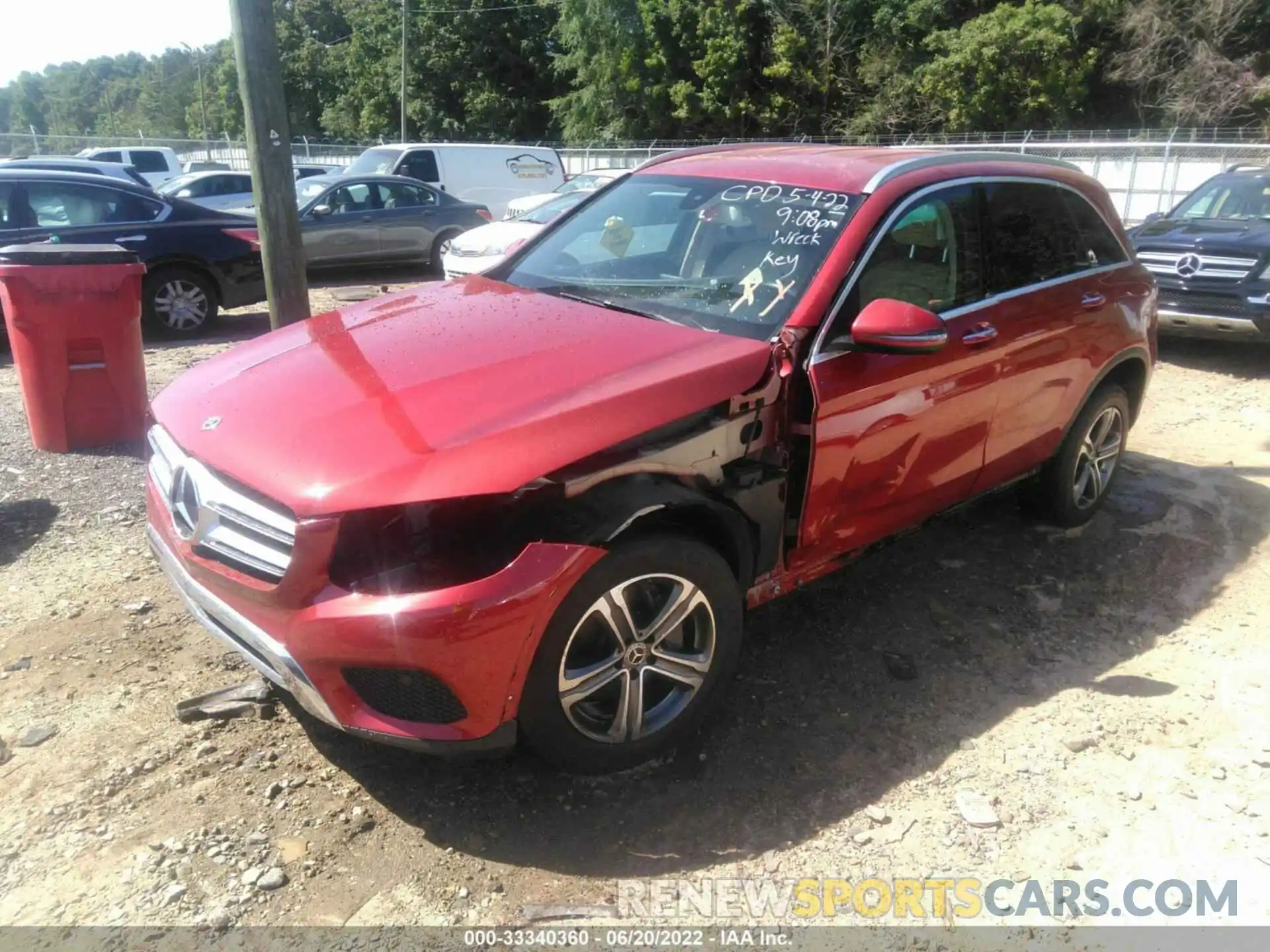 2 Photograph of a damaged car WDC0G4JB1KV187316 MERCEDES-BENZ GLC 2019