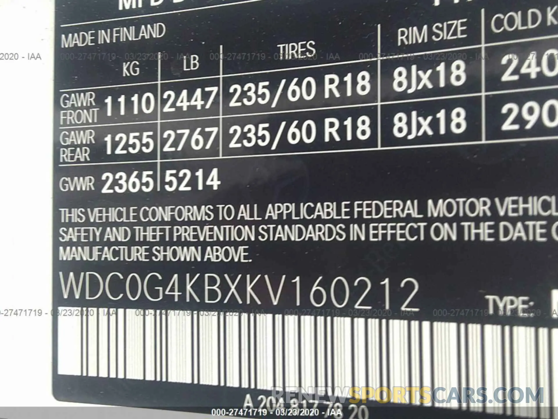 9 Photograph of a damaged car WDC0G4KBXKV160212 MERCEDES-BENZ GLC 2019