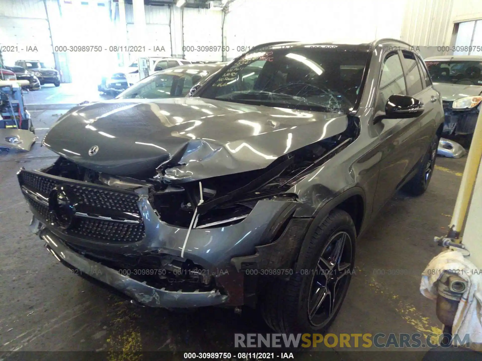 2 Photograph of a damaged car W1N0G8EB4MF906555 MERCEDES-BENZ GLC 2021