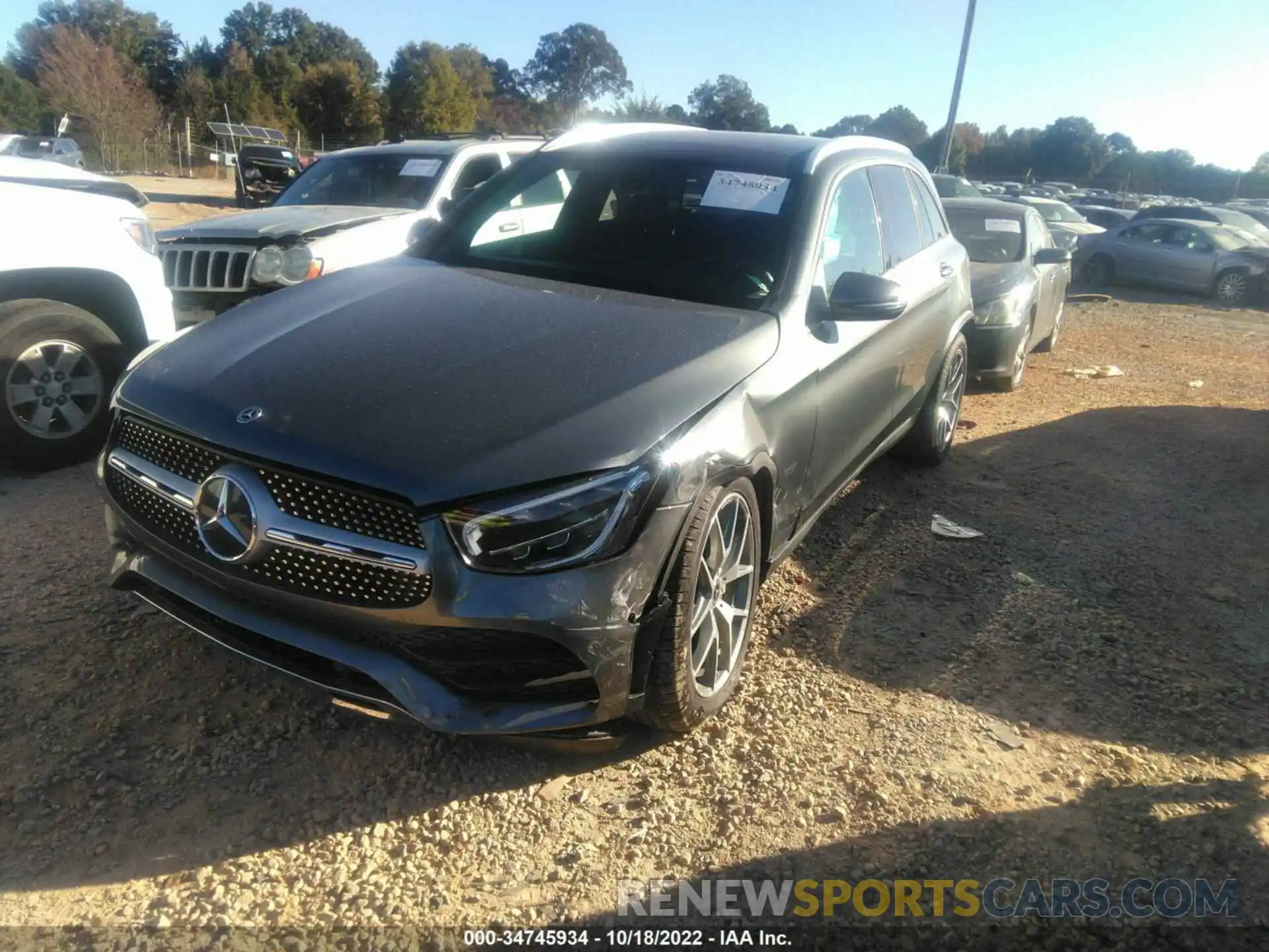 2 Photograph of a damaged car W1N0G8EB7MF882056 MERCEDES-BENZ GLC 2021