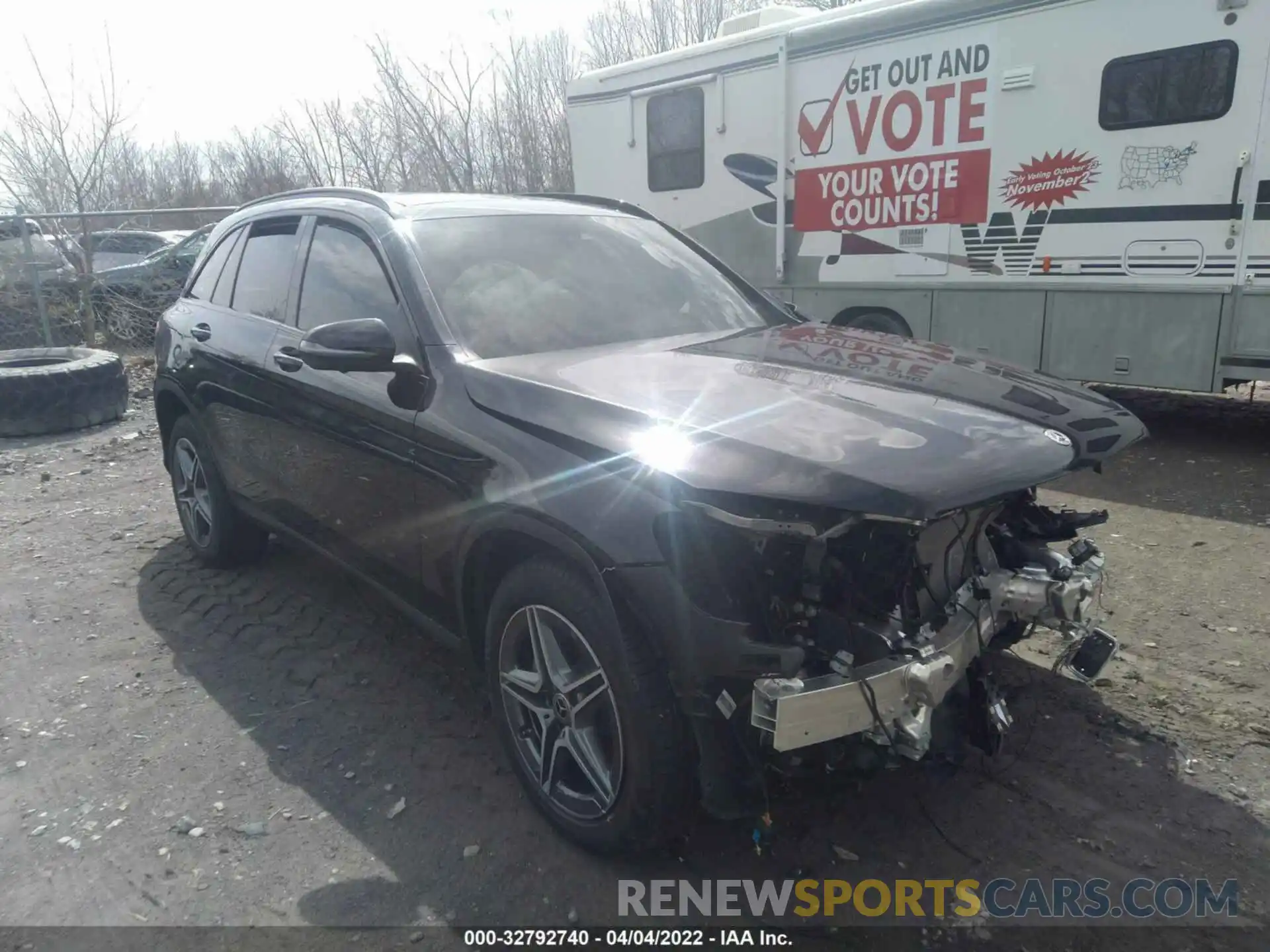 1 Photograph of a damaged car W1N0G8EB3NV329332 MERCEDES-BENZ GLC 2022