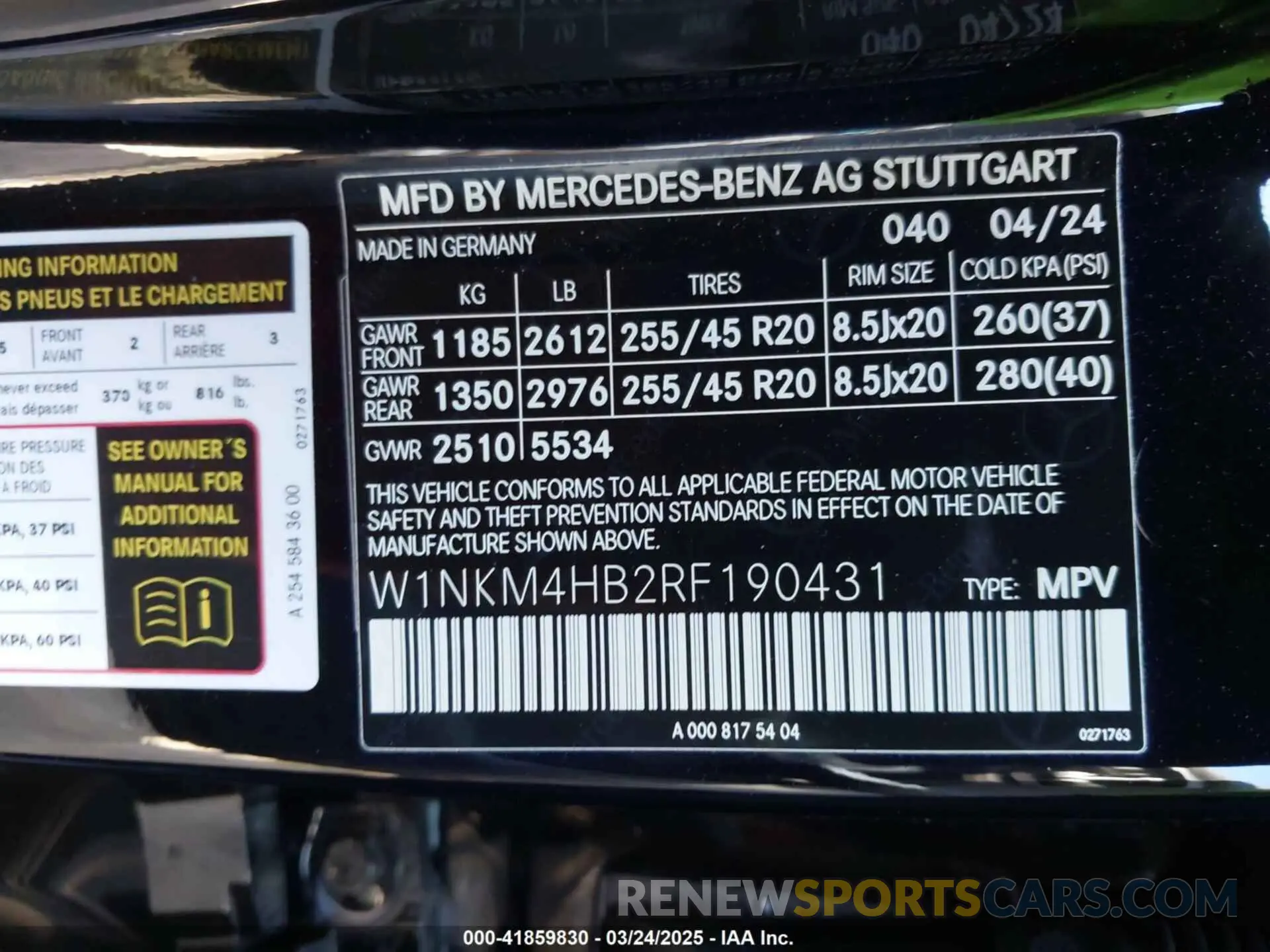 9 Photograph of a damaged car W1NKM4HB2RF190431 MERCEDES-BENZ GLC 2024