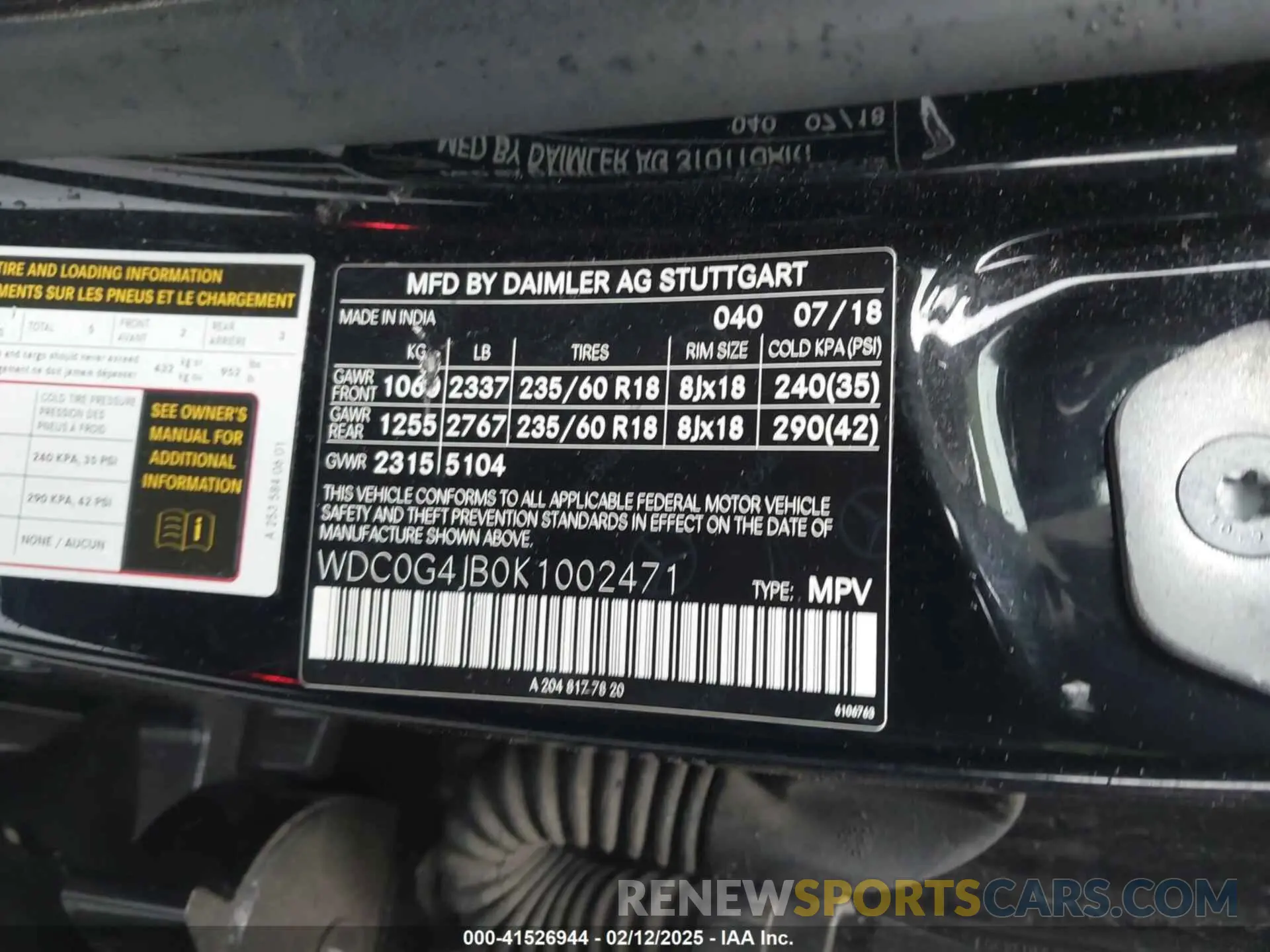 9 Photograph of a damaged car WDC0G4JB0K1002471 MERCEDES-BENZ GLC 300 2019