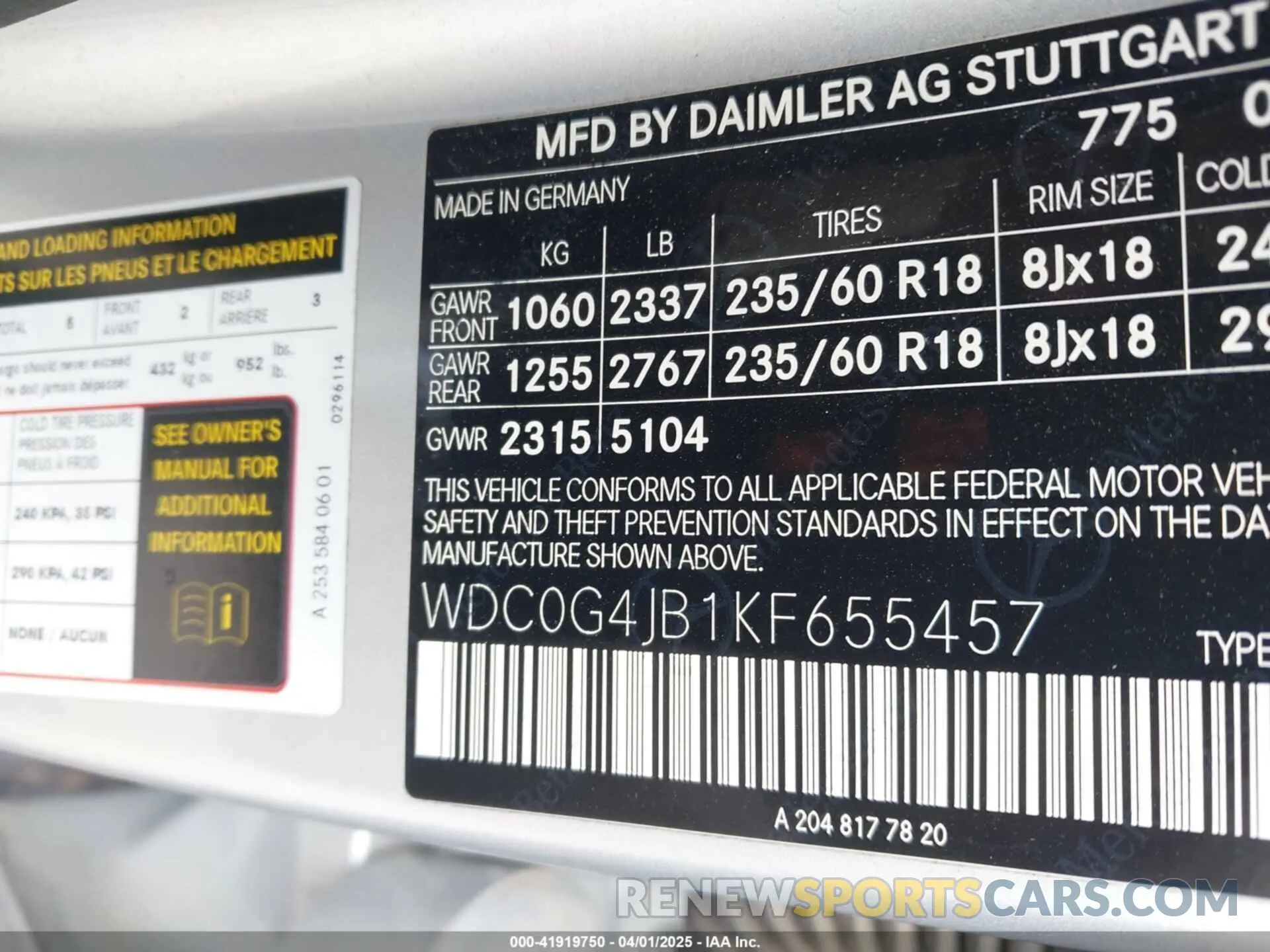9 Photograph of a damaged car WDC0G4JB1KF655457 MERCEDES-BENZ GLC 300 2019