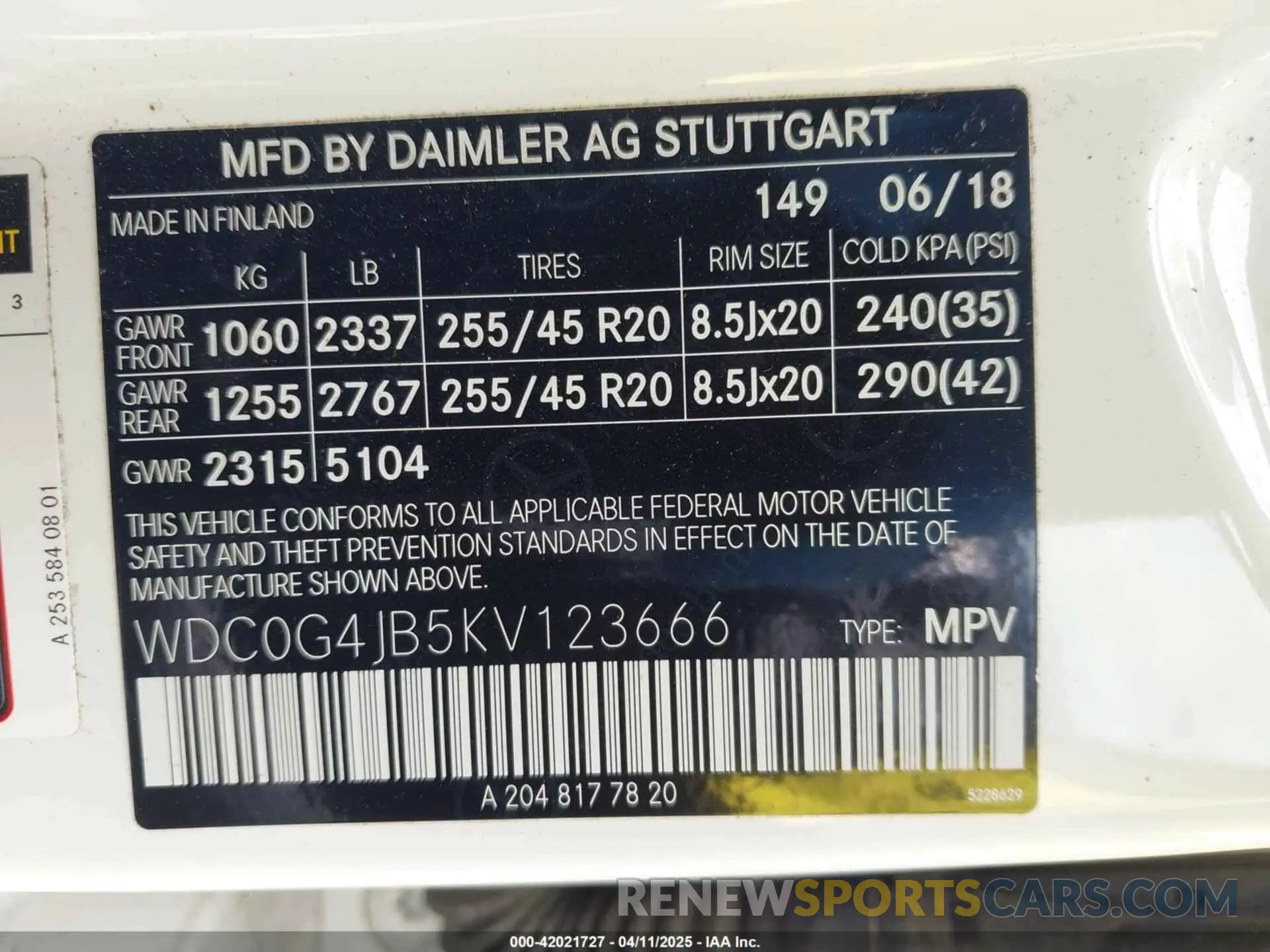 9 Photograph of a damaged car WDC0G4JB5KV123666 MERCEDES-BENZ GLC 300 2019