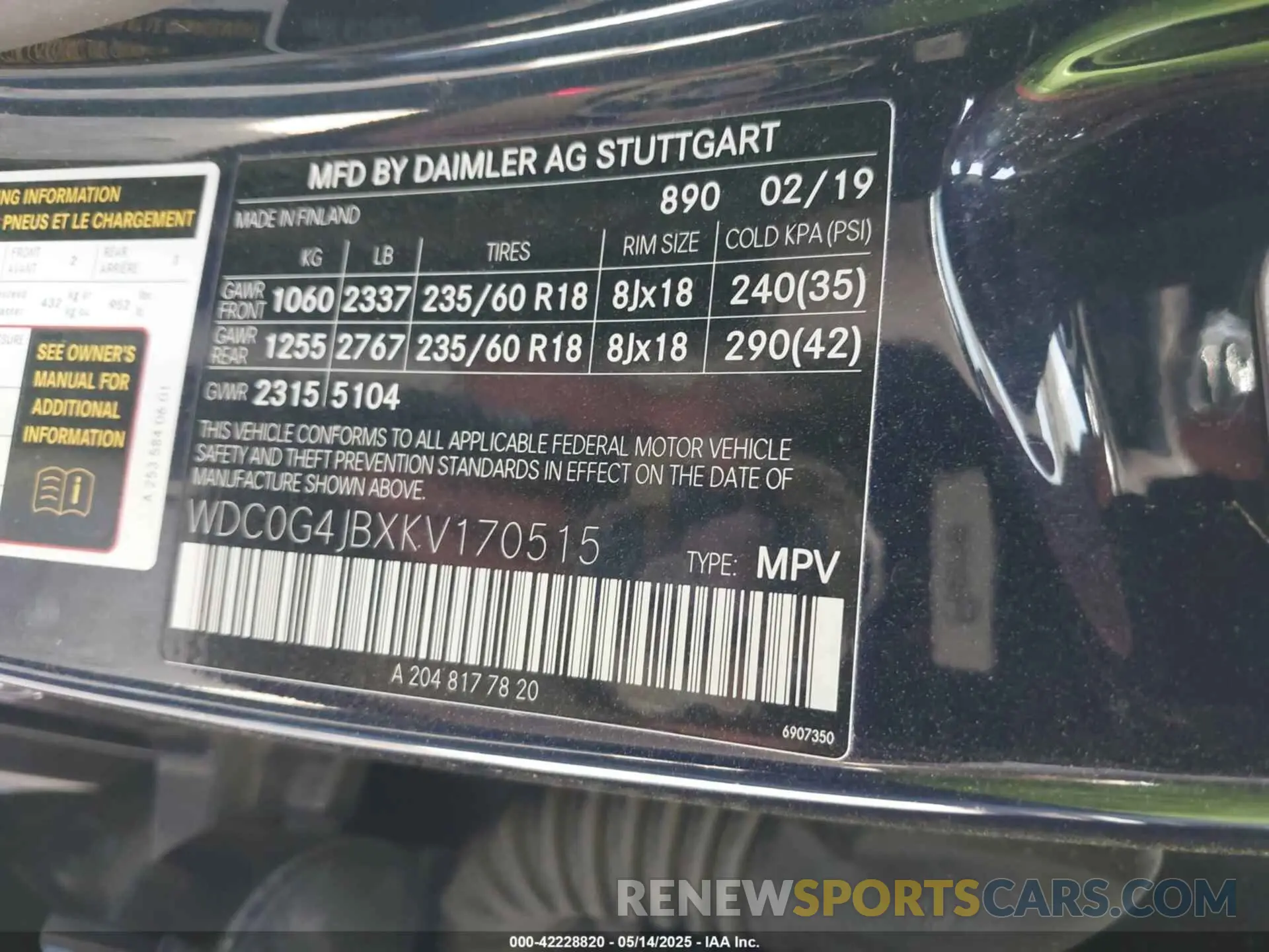 9 Photograph of a damaged car WDC0G4JBXKV170515 MERCEDES-BENZ GLC 300 2019