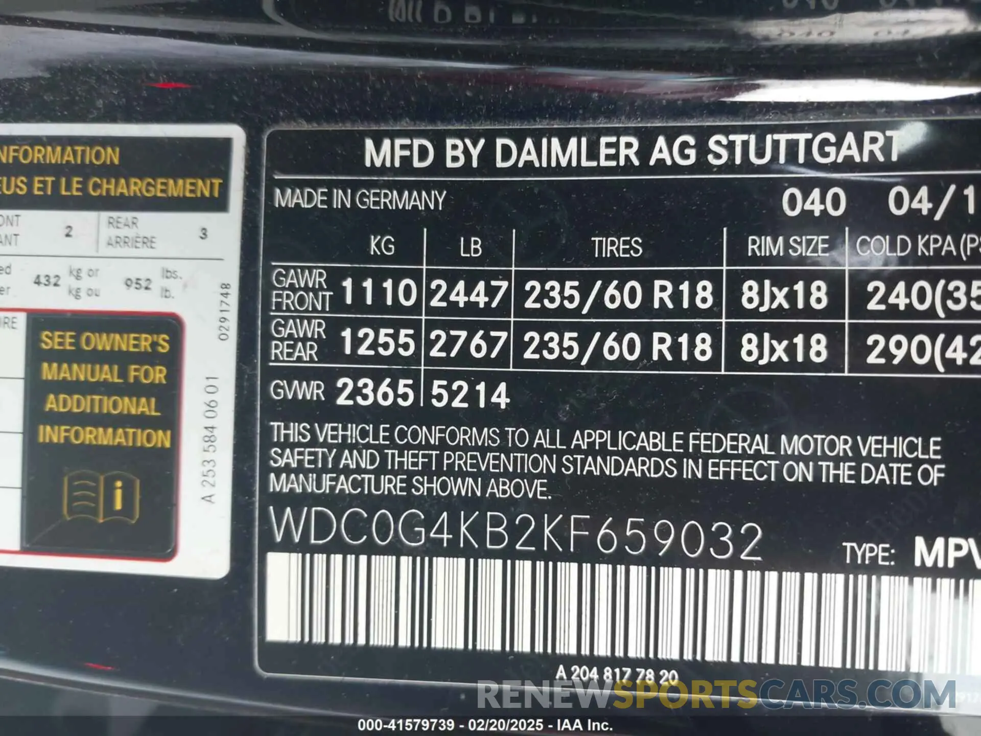 9 Photograph of a damaged car WDC0G4KB2KF659032 MERCEDES-BENZ GLC 300 2019