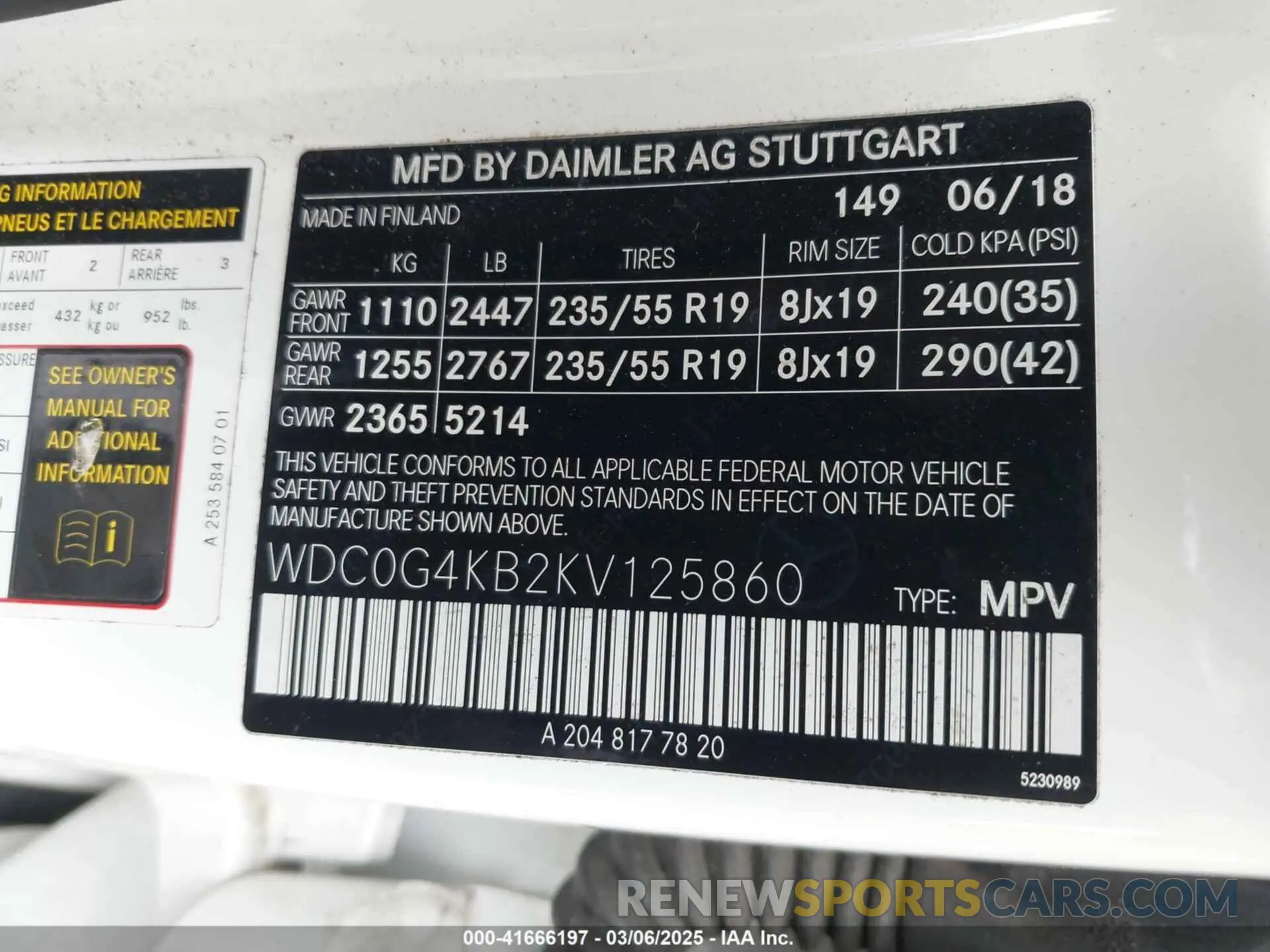9 Photograph of a damaged car WDC0G4KB2KV125860 MERCEDES-BENZ GLC 300 2019