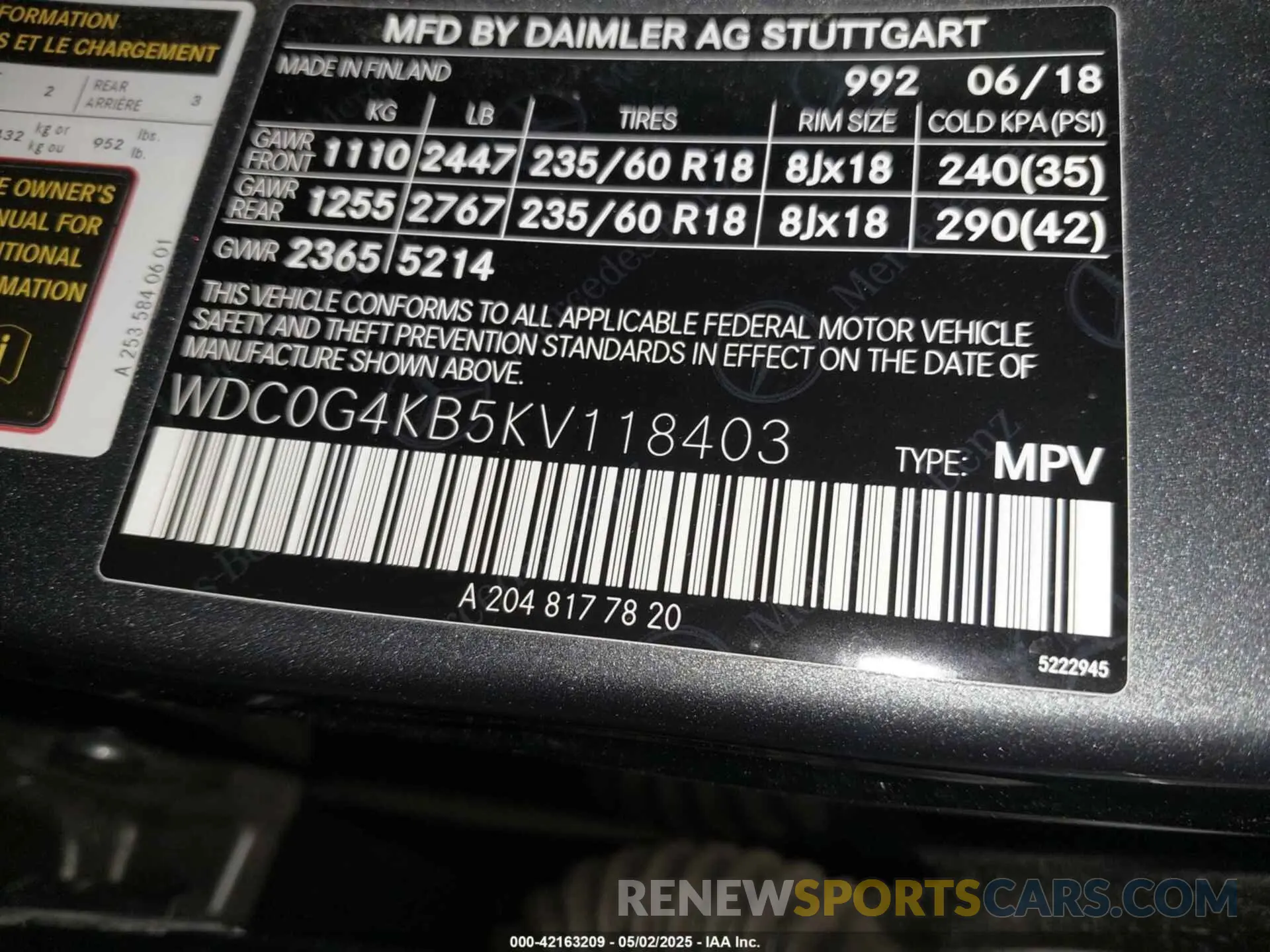 9 Photograph of a damaged car WDC0G4KB5KV118403 MERCEDES-BENZ GLC 300 2019