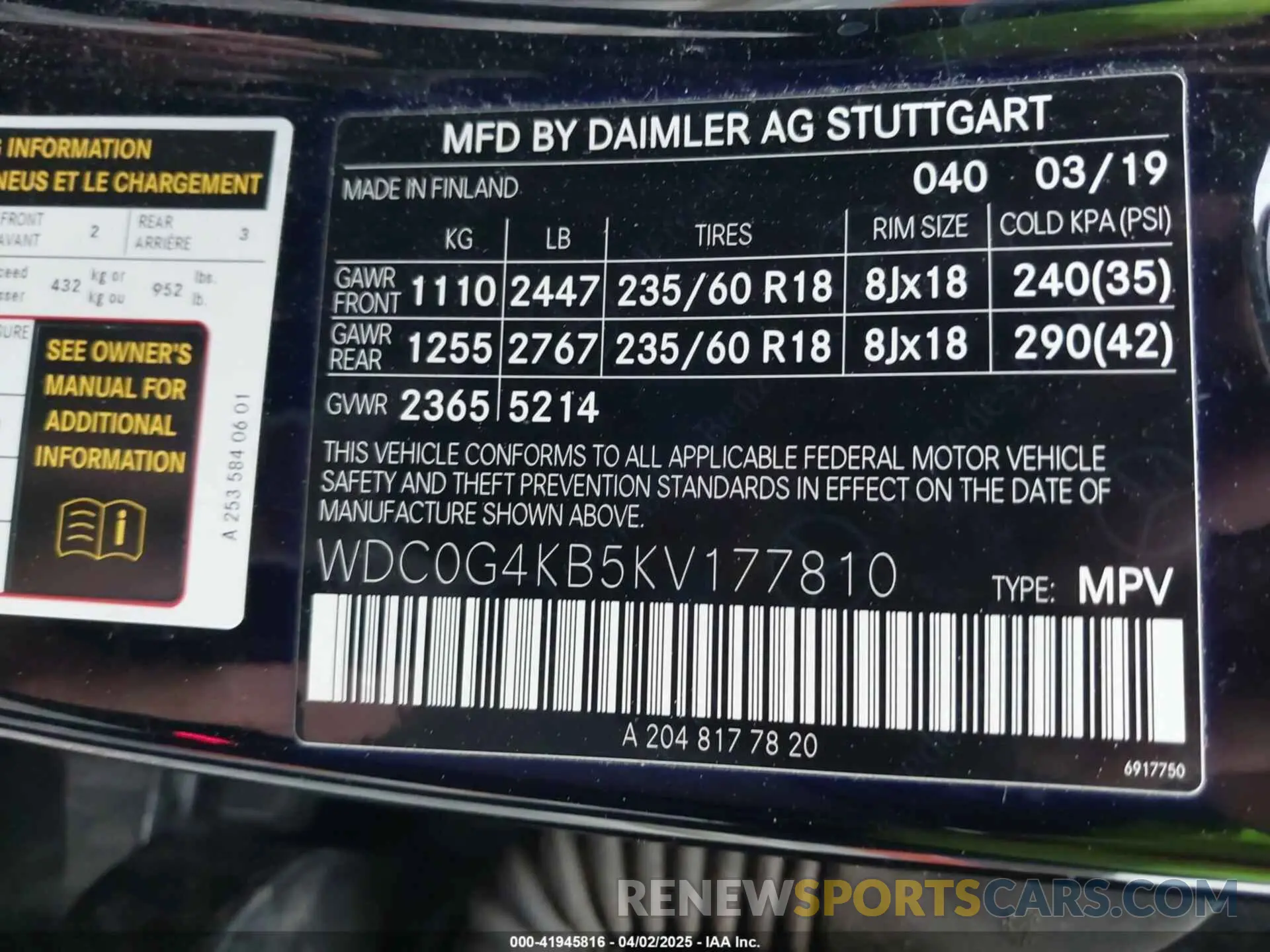 9 Photograph of a damaged car WDC0G4KB5KV177810 MERCEDES-BENZ GLC 300 2019