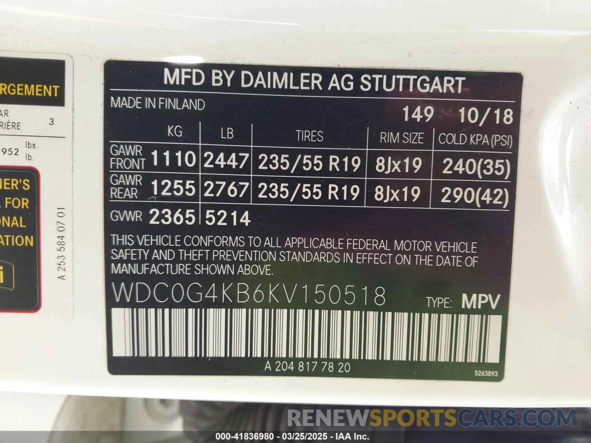 9 Photograph of a damaged car WDC0G4KB6KV150518 MERCEDES-BENZ GLC 300 2019