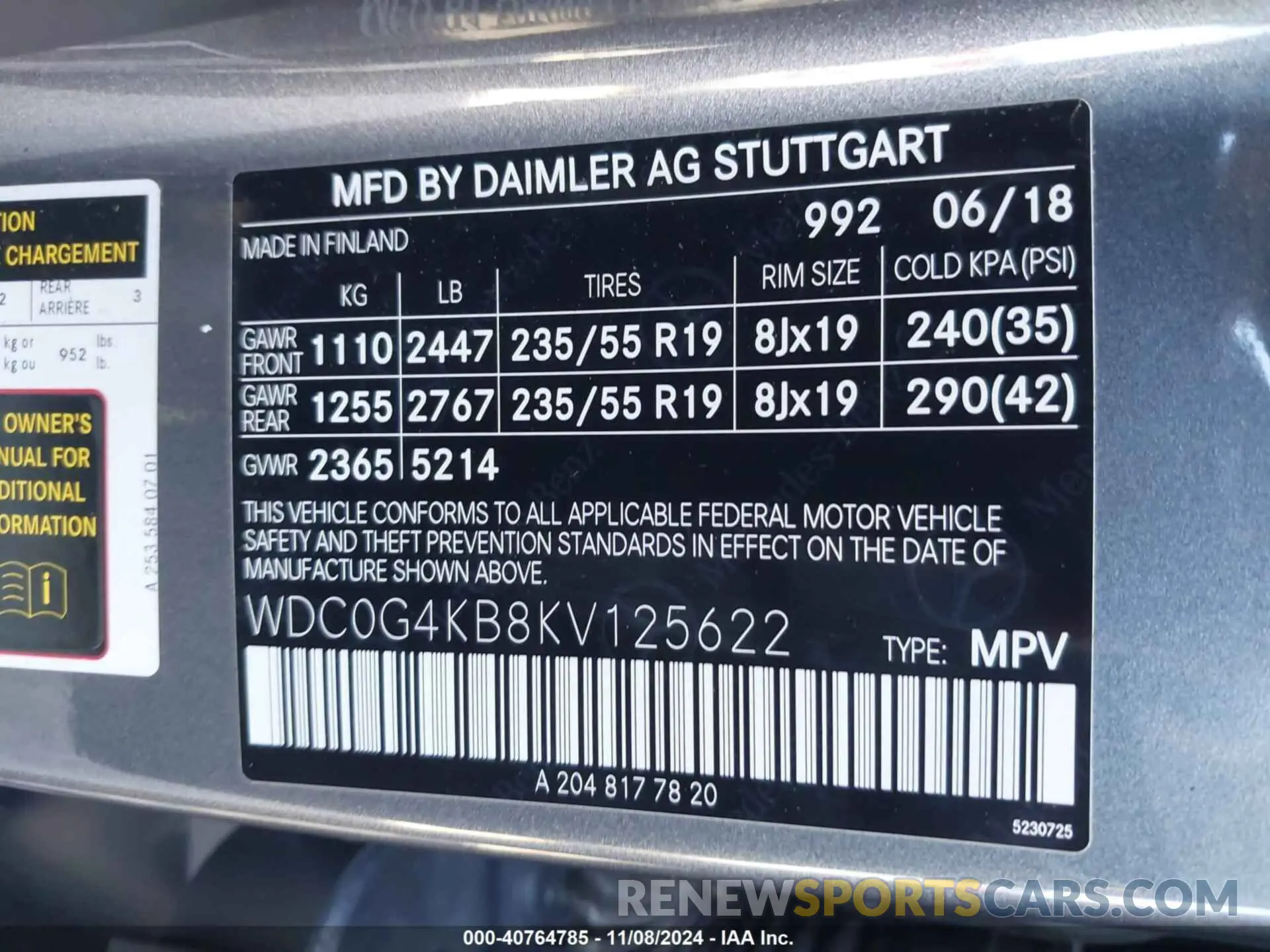 9 Photograph of a damaged car WDC0G4KB8KV125622 MERCEDES-BENZ GLC 300 2019
