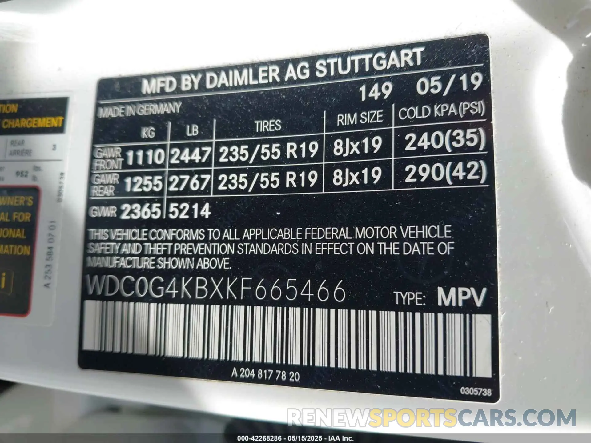 9 Photograph of a damaged car WDC0G4KBXKF665466 MERCEDES-BENZ GLC 300 2019