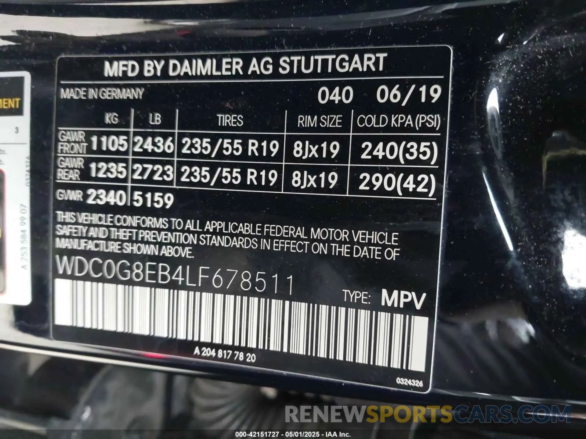9 Photograph of a damaged car WDC0G8EB4LF678511 MERCEDES-BENZ GLC 300 2020
