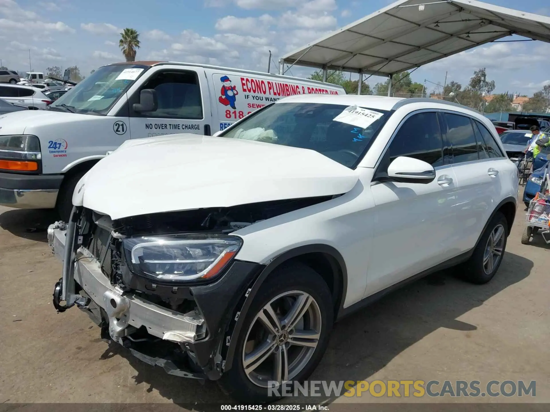 2 Photograph of a damaged car W1N0G8DB0NV344579 MERCEDES-BENZ GLC 300 2022