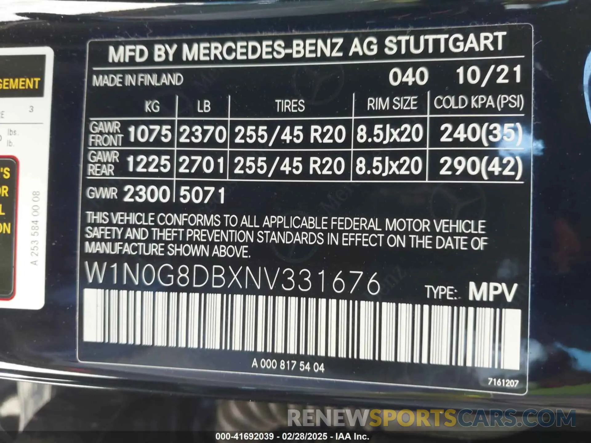 9 Photograph of a damaged car W1N0G8DBXNV331676 MERCEDES-BENZ GLC 300 2022