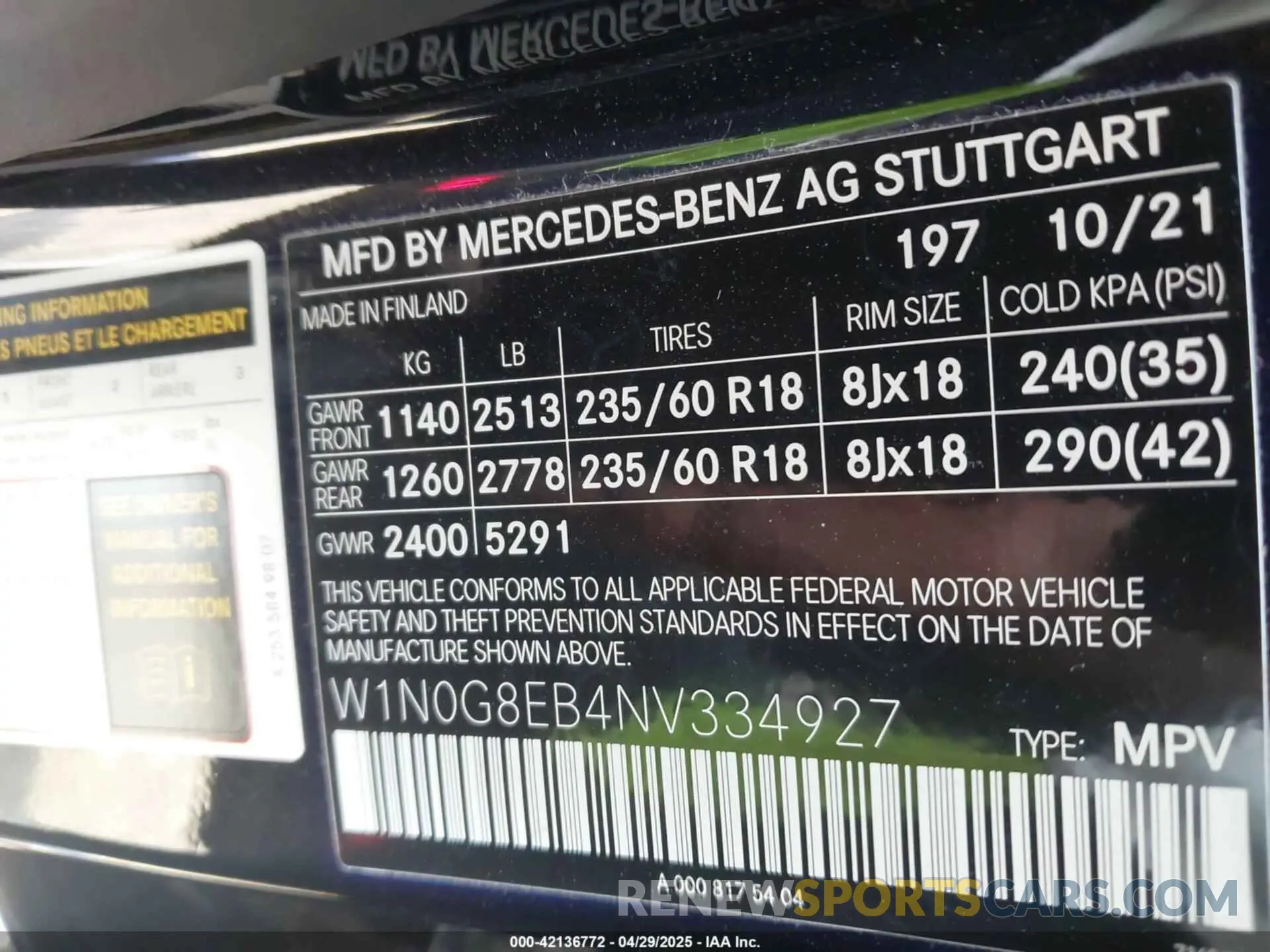 9 Photograph of a damaged car W1N0G8EB4NV334927 MERCEDES-BENZ GLC 300 2022