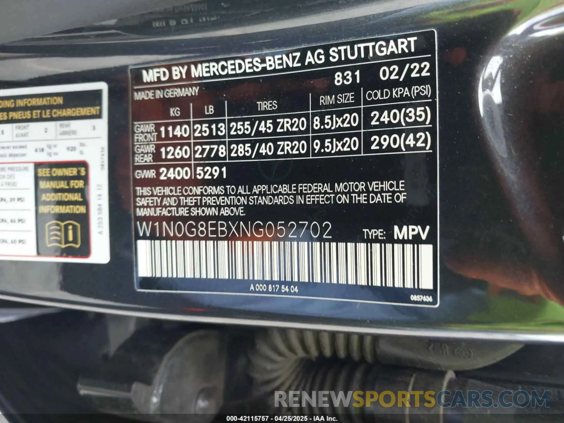 9 Photograph of a damaged car W1N0G8EBXNG052702 MERCEDES-BENZ GLC 300 2022