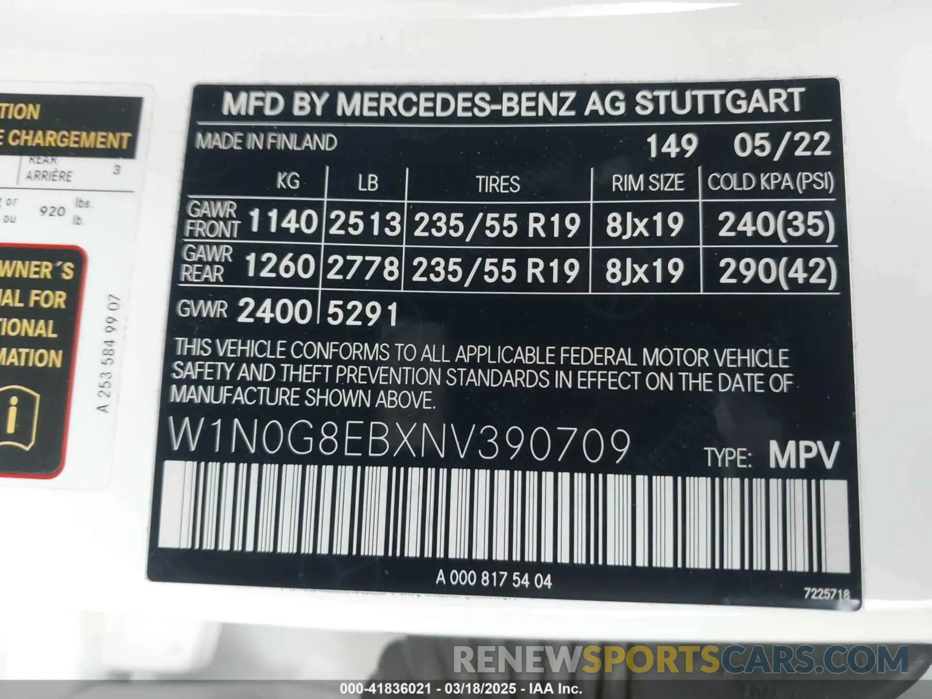 9 Photograph of a damaged car W1N0G8EBXNV390709 MERCEDES-BENZ GLC 300 2022