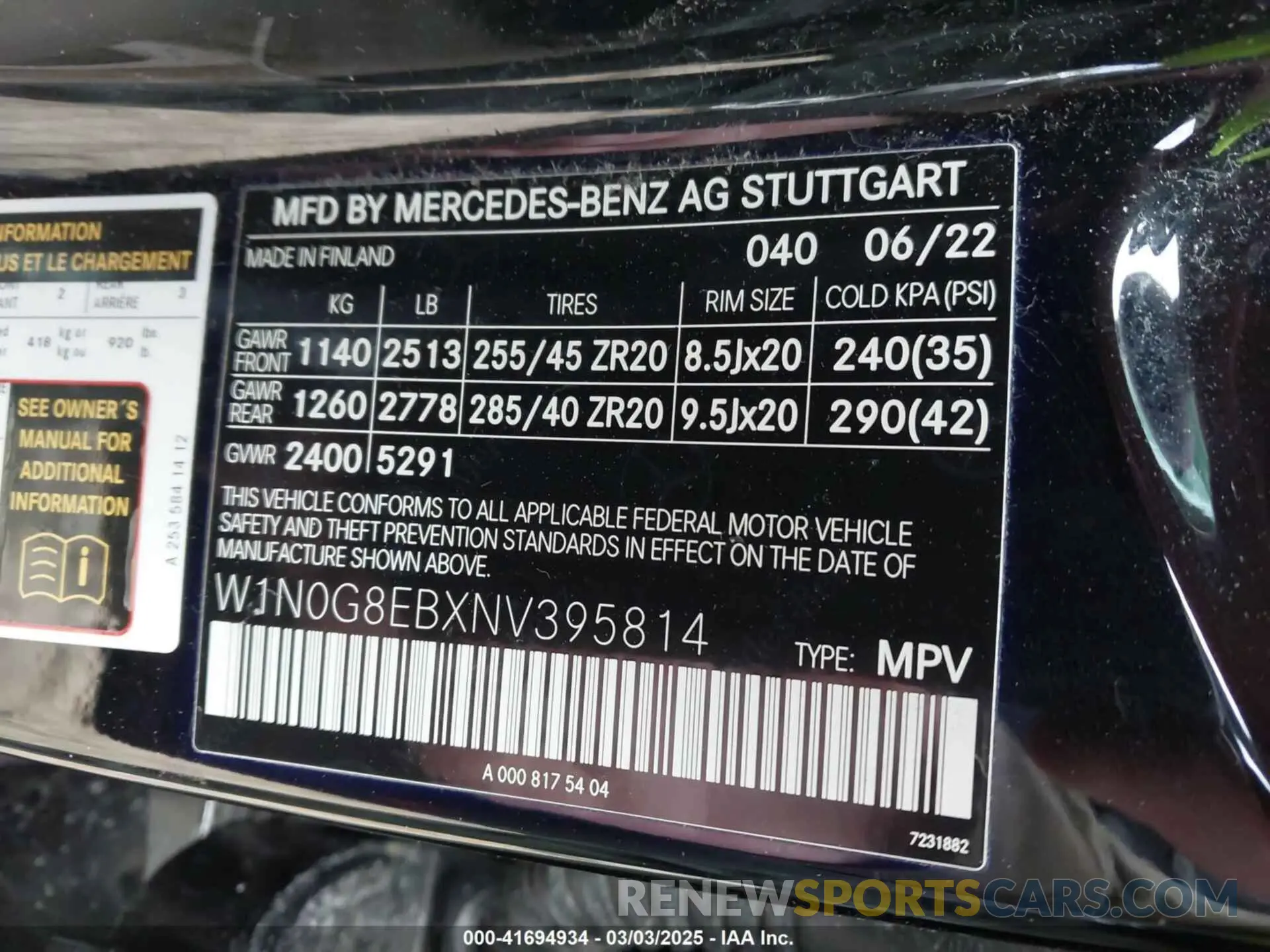 9 Photograph of a damaged car W1N0G8EBXNV395814 MERCEDES-BENZ GLC 300 2022