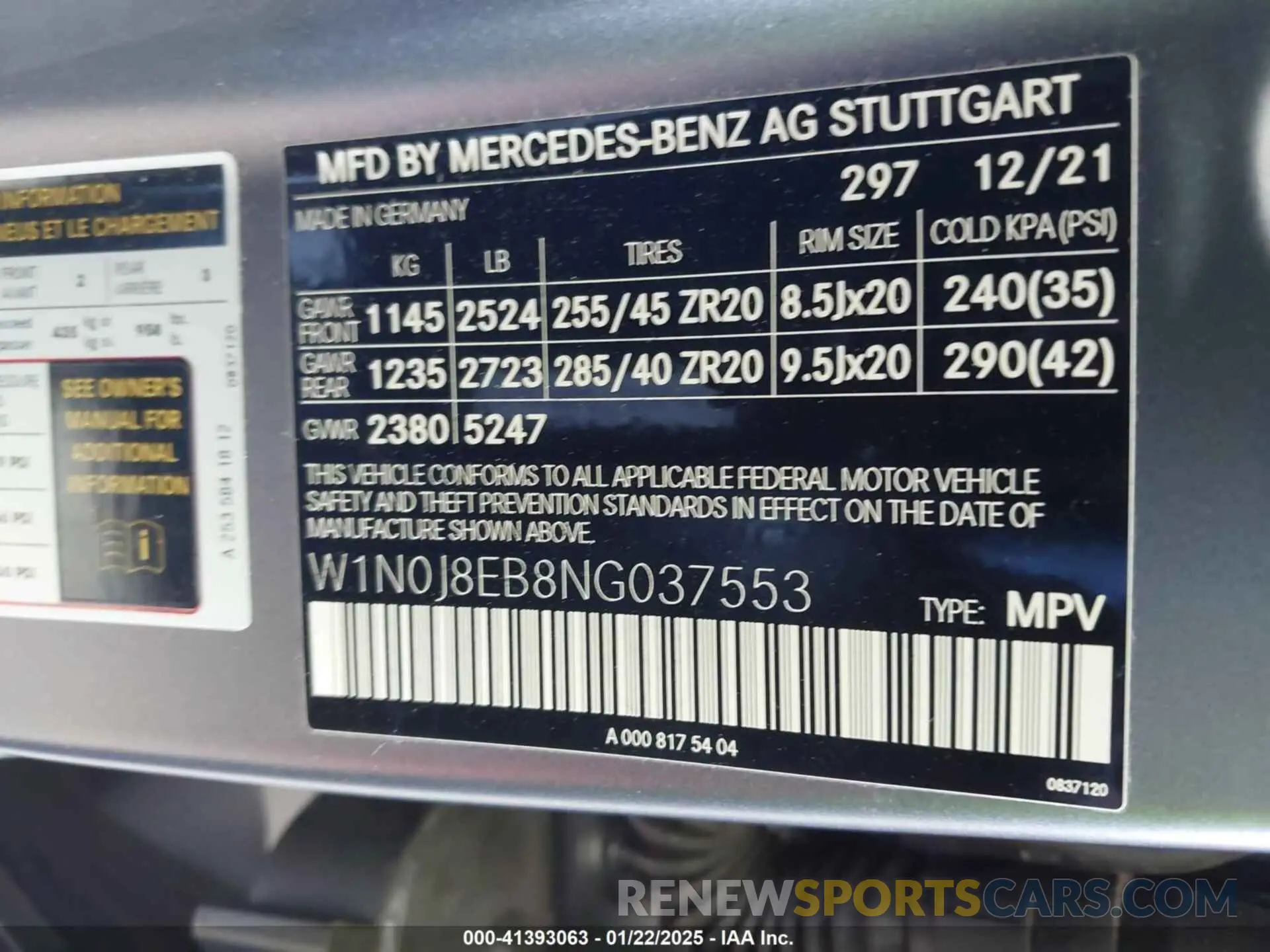 9 Photograph of a damaged car W1N0J8EB8NG037553 MERCEDES-BENZ GLC 300 2022