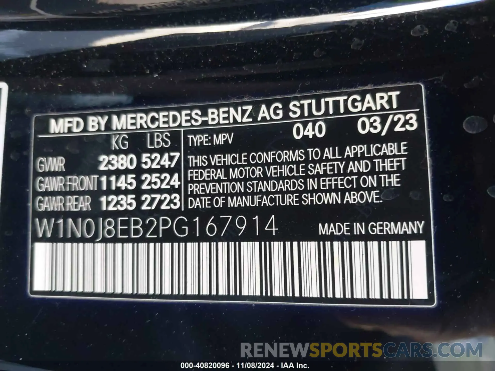 9 Photograph of a damaged car W1N0J8EB2PG167914 MERCEDES-BENZ GLC 300 2023