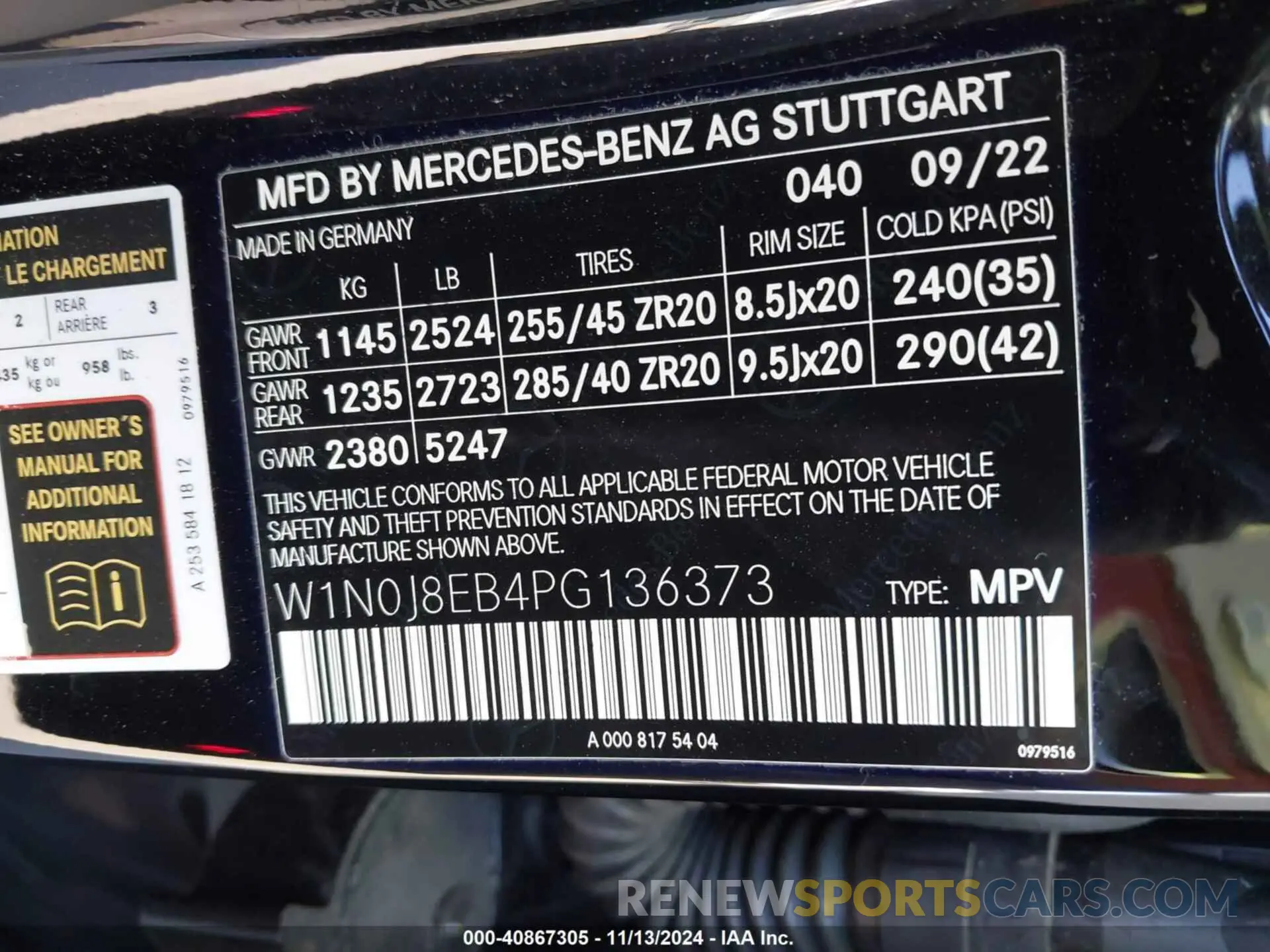 9 Photograph of a damaged car W1N0J8EB4PG136373 MERCEDES-BENZ GLC 300 2023