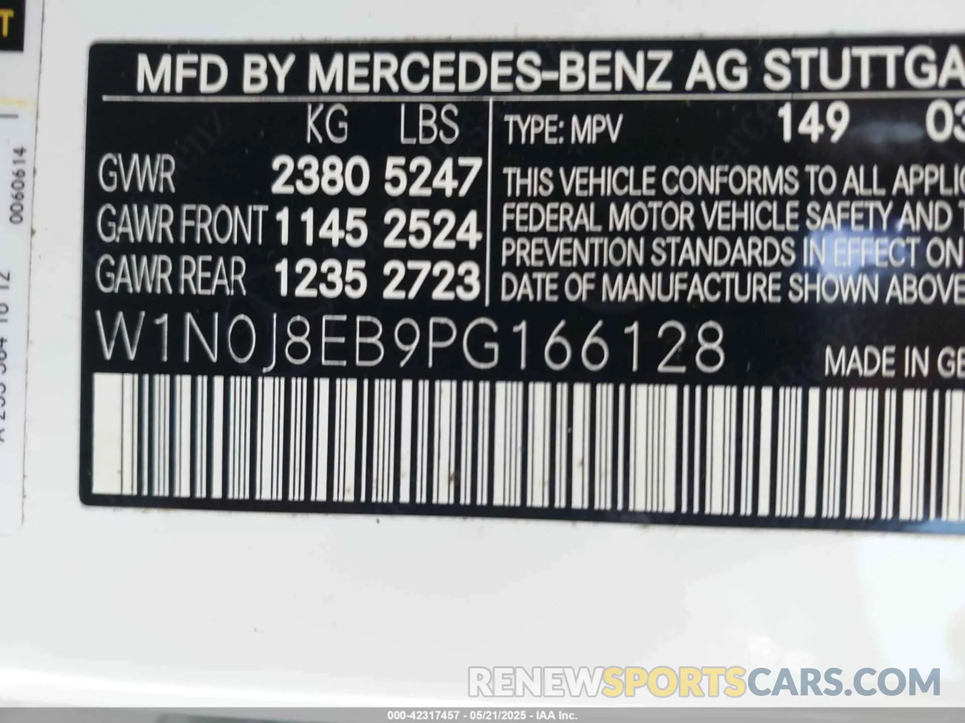 9 Photograph of a damaged car W1N0J8EB9PG166128 MERCEDES-BENZ GLC 300 2023