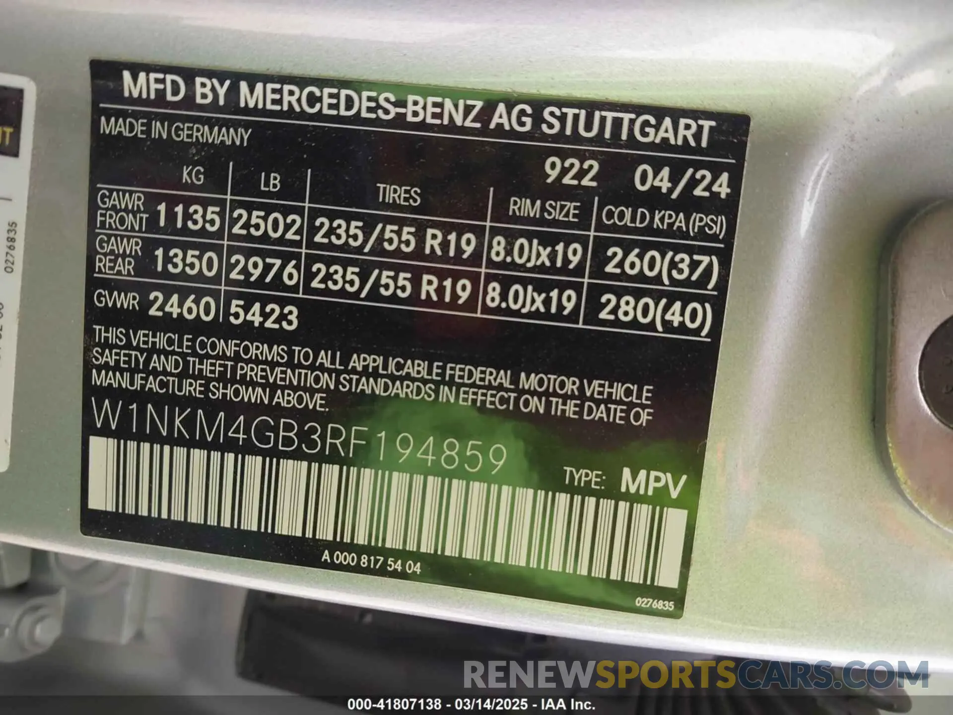 9 Photograph of a damaged car W1NKM4GB3RF194859 MERCEDES-BENZ GLC 300 2024