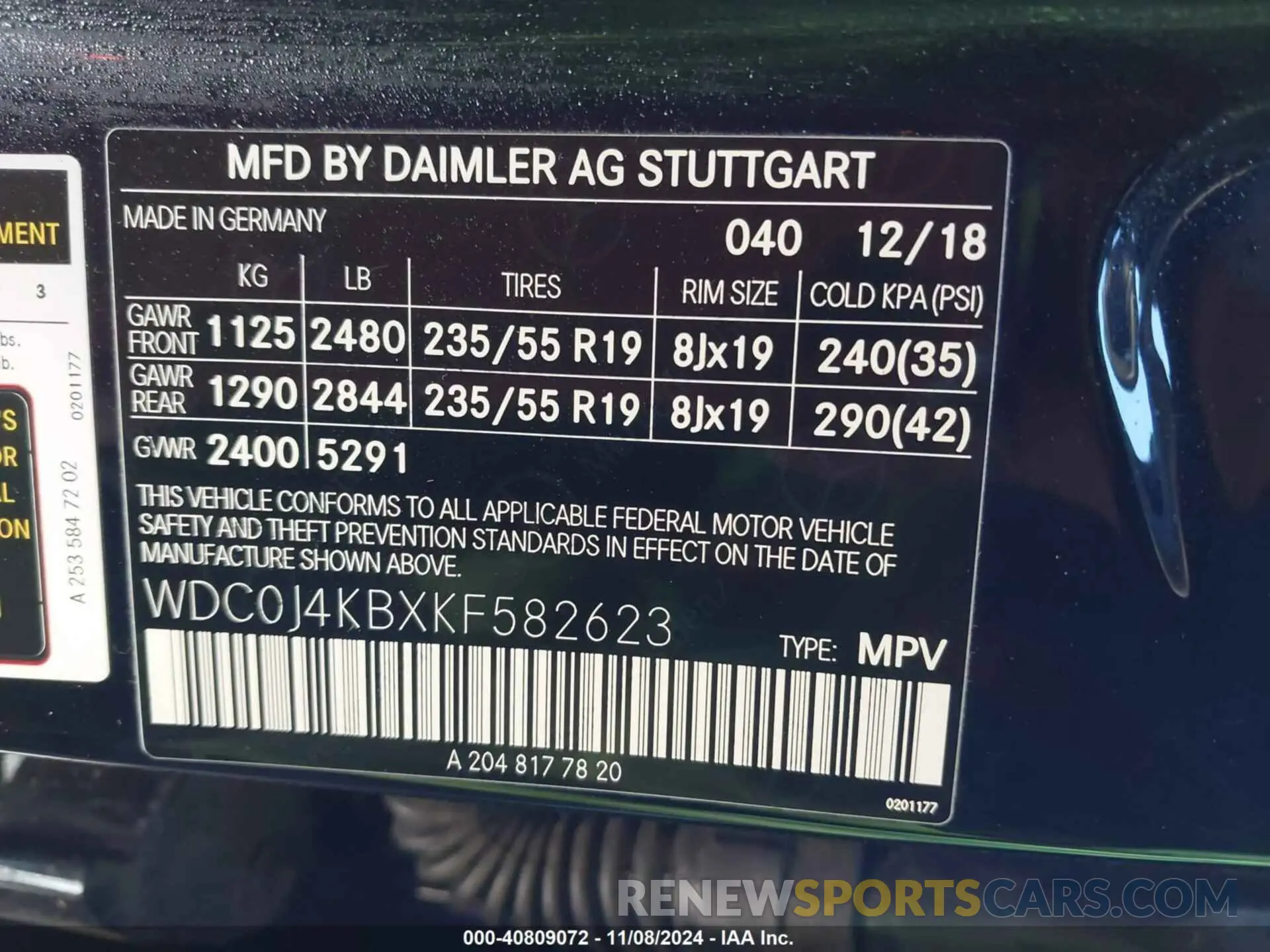 9 Photograph of a damaged car WDC0J4KBXKF582623 MERCEDES-BENZ GLC 300 COUPE 2019