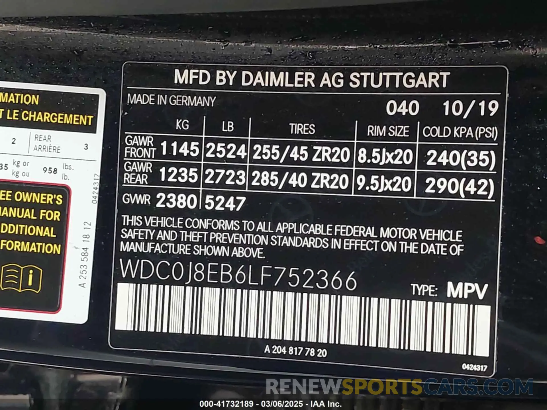 9 Photograph of a damaged car WDC0J8EB6LF752366 MERCEDES-BENZ GLC 300 COUPE 2020