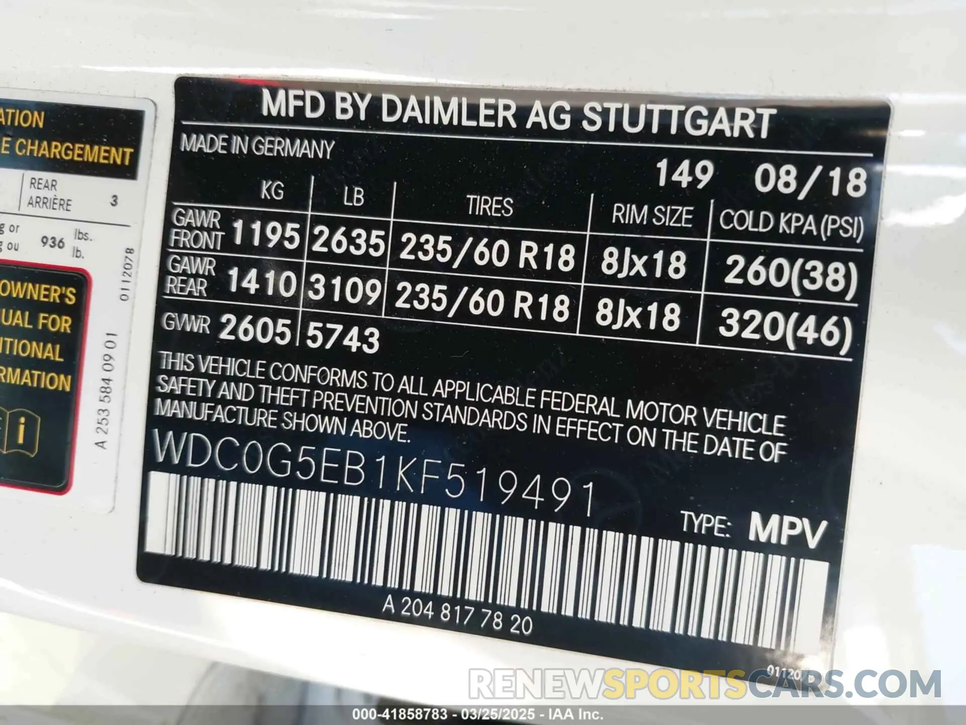 9 Photograph of a damaged car WDC0G5EB1KF519491 MERCEDES-BENZ GLC 350E 2019