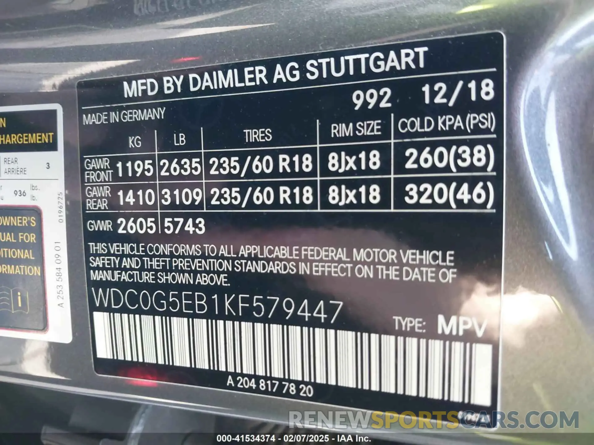 9 Photograph of a damaged car WDC0G5EB1KF579447 MERCEDES-BENZ GLC 350E 2019