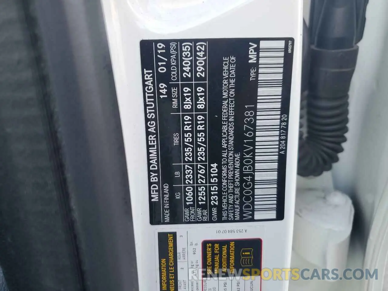 14 Photograph of a damaged car WDC0G4JB0KV167381 MERCEDES-BENZ GLC-CLASS 2019
