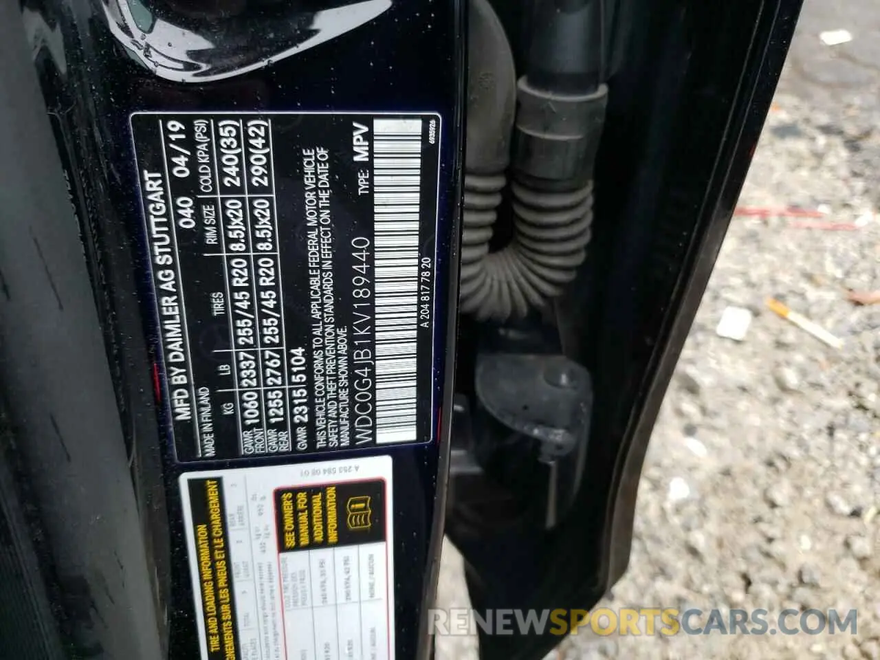 12 Photograph of a damaged car WDC0G4JB1KV189440 MERCEDES-BENZ GLC-CLASS 2019