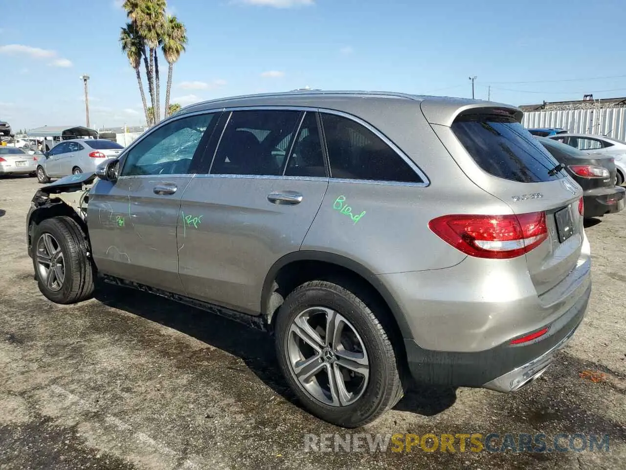 2 Photograph of a damaged car WDC0G4JB4KV162779 MERCEDES-BENZ GLC-CLASS 2019