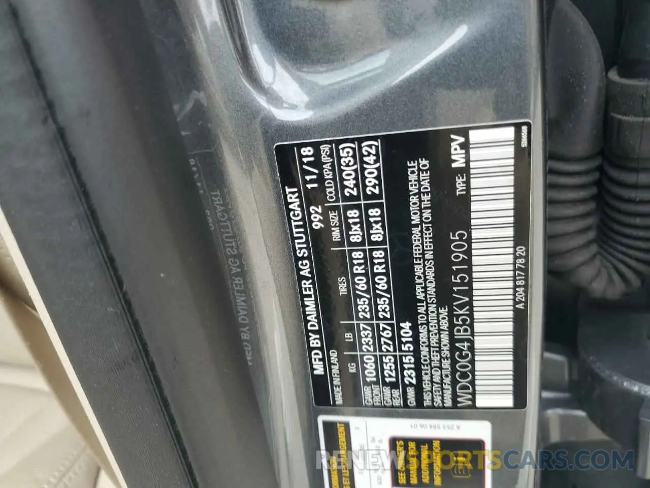 13 Photograph of a damaged car WDC0G4JB5KV151905 MERCEDES-BENZ GLC-CLASS 2019