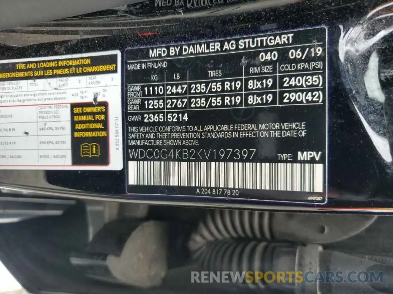 15 Photograph of a damaged car WDC0G4KB2KV197397 MERCEDES-BENZ GLC-CLASS 2019