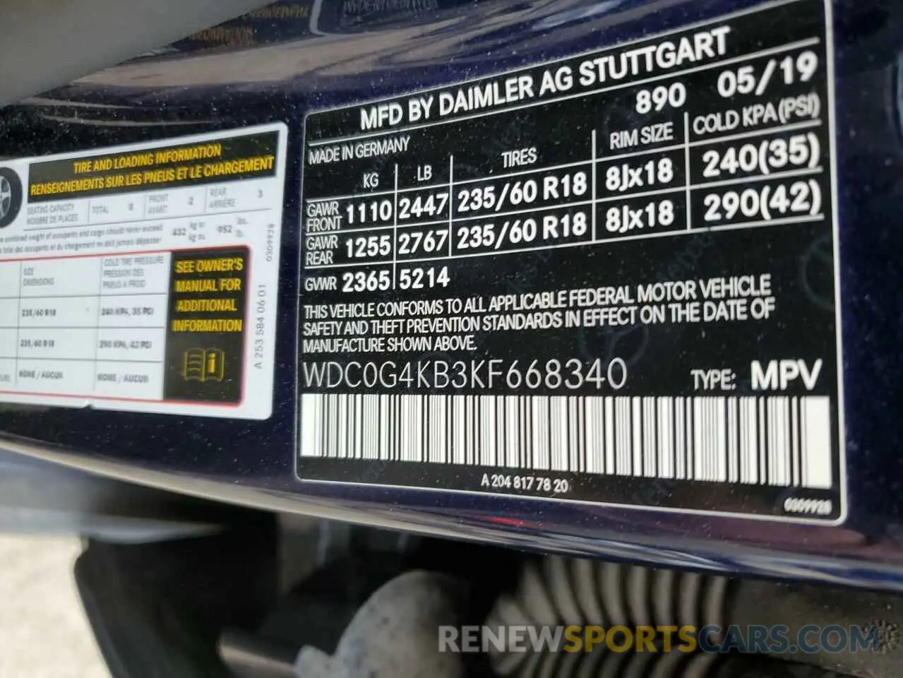 14 Photograph of a damaged car WDC0G4KB3KF668340 MERCEDES-BENZ GLC-CLASS 2019