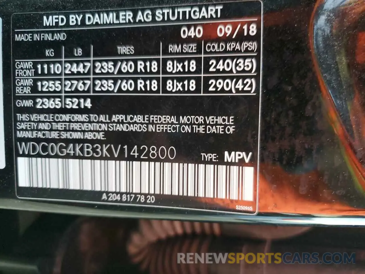 14 Photograph of a damaged car WDC0G4KB3KV142800 MERCEDES-BENZ GLC-CLASS 2019