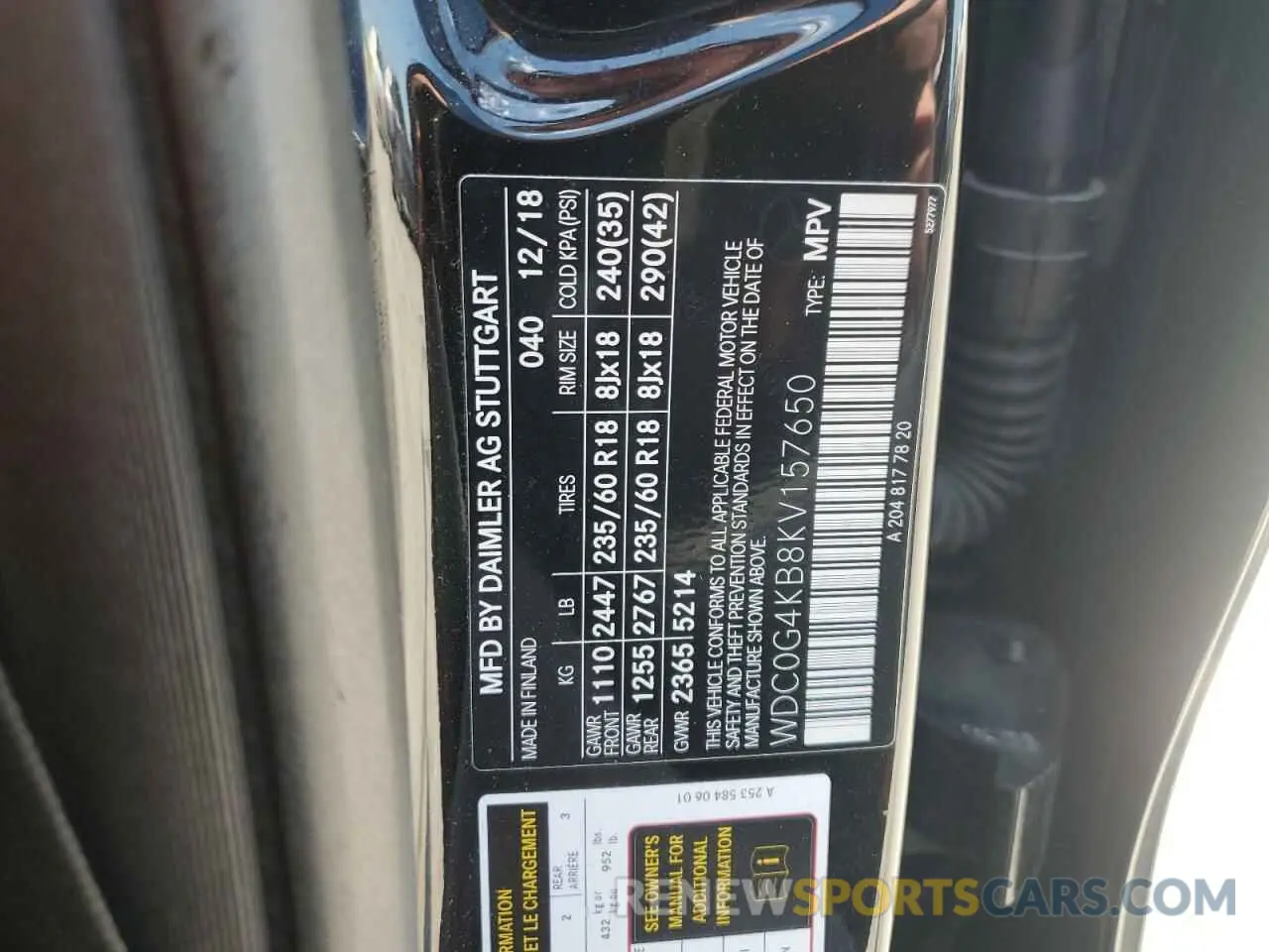 14 Photograph of a damaged car WDC0G4KB8KV157650 MERCEDES-BENZ GLC-CLASS 2019