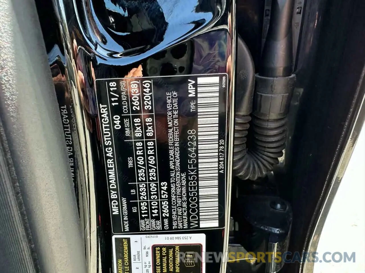 10 Photograph of a damaged car WDC0G5EB5KF564238 MERCEDES-BENZ GLC-CLASS 2019