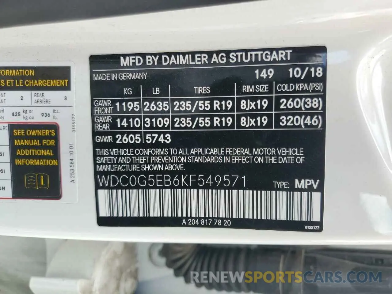 14 Photograph of a damaged car WDC0G5EB6KF549571 MERCEDES-BENZ GLC-CLASS 2019