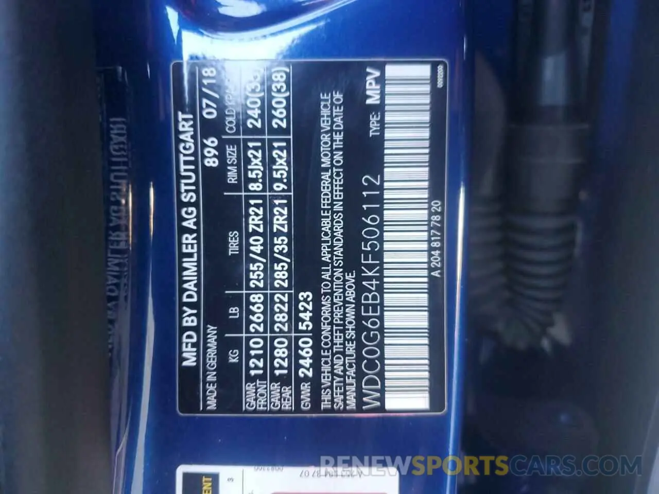 14 Photograph of a damaged car WDC0G6EB4KF506112 MERCEDES-BENZ GLC-CLASS 2019