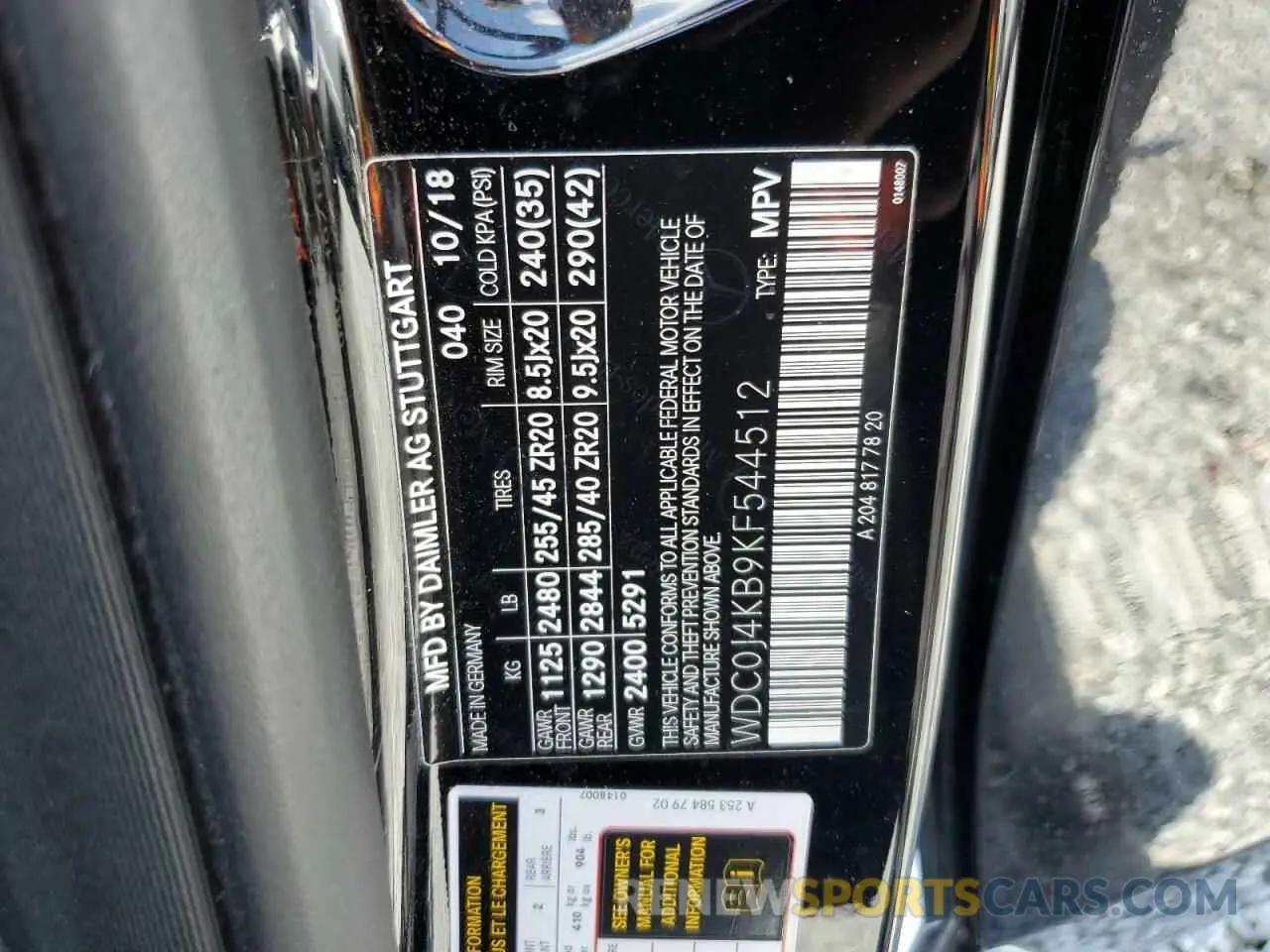 13 Photograph of a damaged car WDC0J4KB9KF544512 MERCEDES-BENZ GLC-CLASS 2019