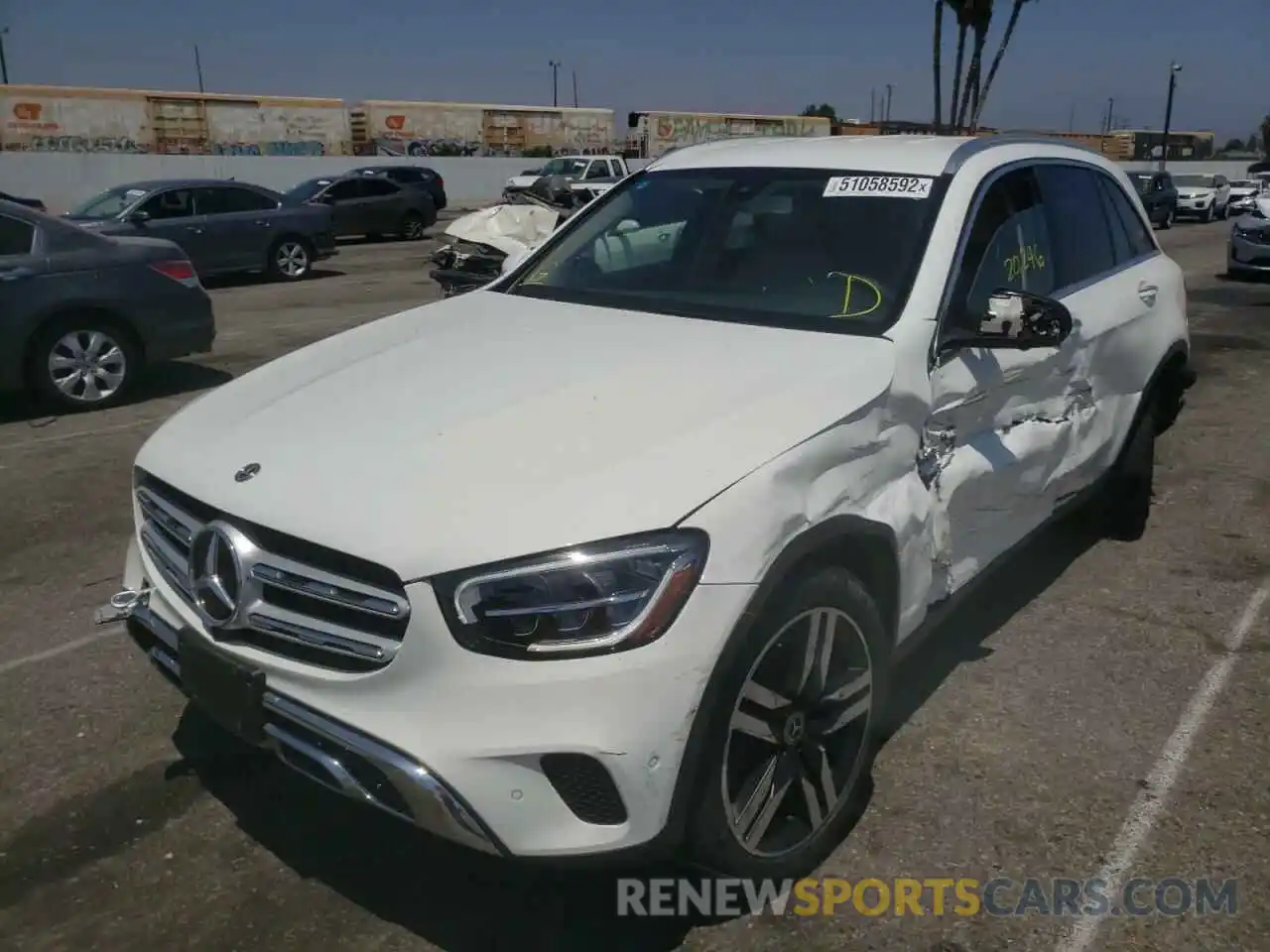 2 Photograph of a damaged car W1N0G8DB3LV255568 MERCEDES-BENZ GLC-CLASS 2020