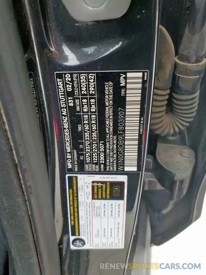 13 Photograph of a damaged car W1N0G8DB9LF803907 MERCEDES-BENZ GLC-CLASS 2020