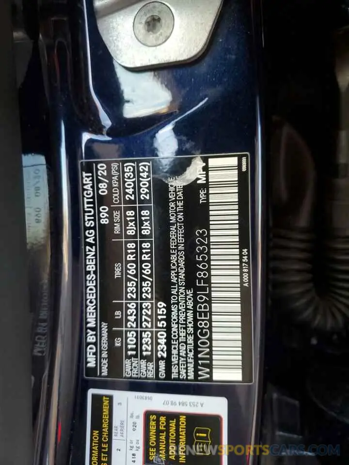 13 Photograph of a damaged car W1N0G8EB9LF865323 MERCEDES-BENZ GLC-CLASS 2020