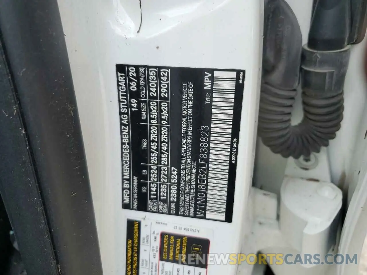 12 Photograph of a damaged car W1N0J8EB2LF838823 MERCEDES-BENZ GLC-CLASS 2020